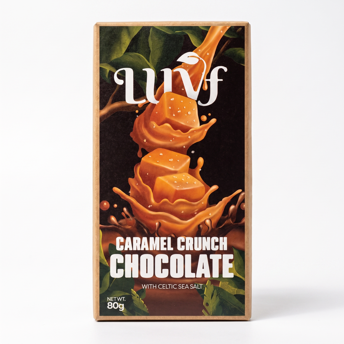 LUVF, Caramel Crunch Chocolate With Celtic Sea Salt