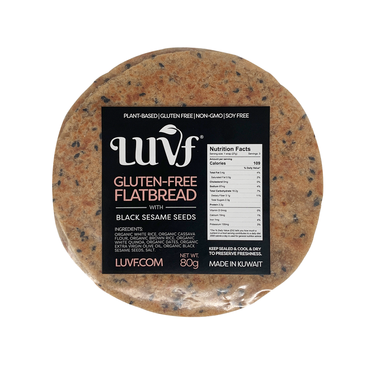 Black Sesame Flatbread