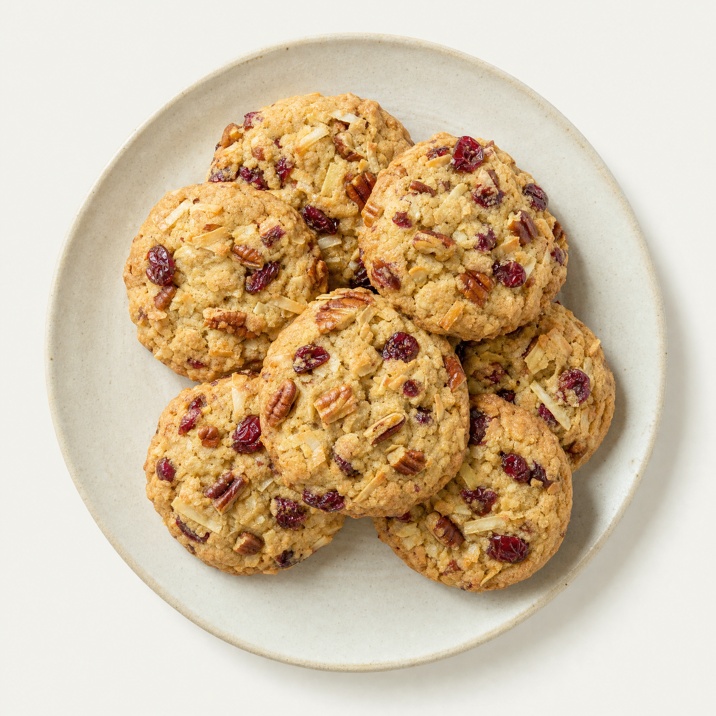 Pecans Coconut Cranberry Cookies