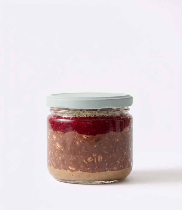 Dark Chocolate & Raspberry Overnight Oats