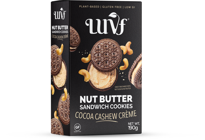 Nut Butter Sandwich Cookies, Cocoa Cashew Crème