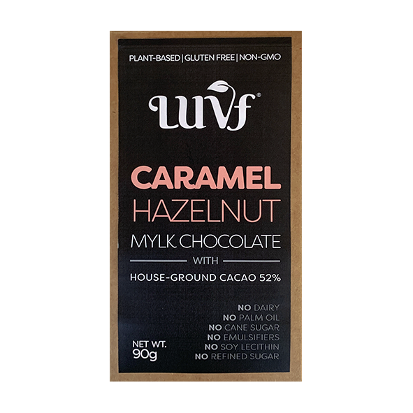 LUVF, Caramel Hazelnut Crunch Mylk Chocolate