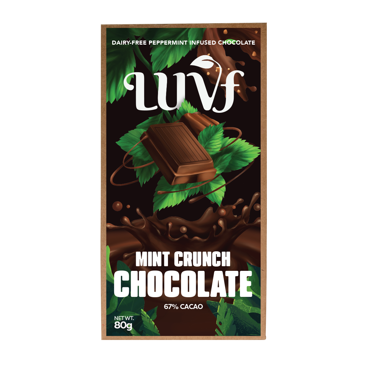 LUVF, MINT CRUNCH CHOCOLATE