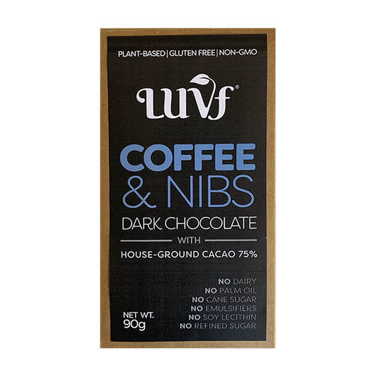 LUVF, Coffee & Nibs Dark Chocolate