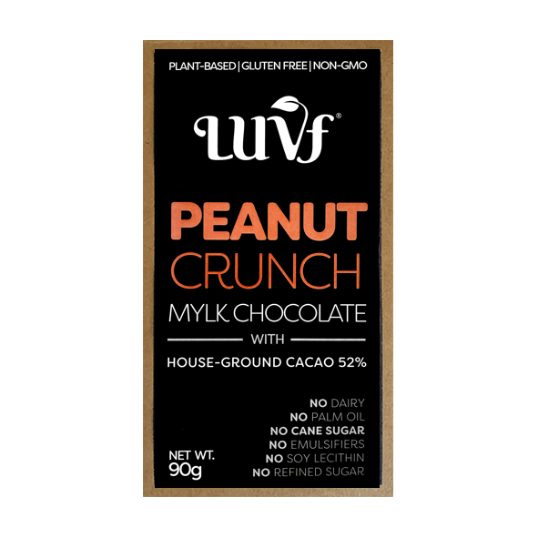 LUVF, Peanut Crunch Dairy-Free Mylk Chocolate
