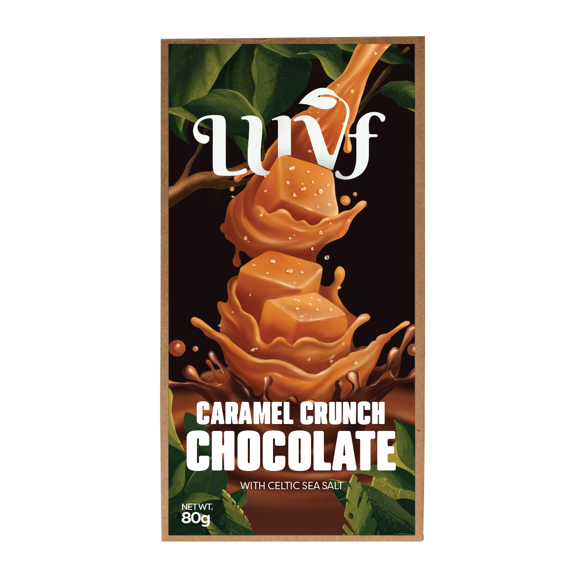 LUVF, Caramel Crunch Chocolate With Celtic Sea Salt