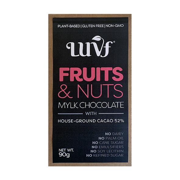 LUVF, Fruits & Nuts Mylk Chocolate