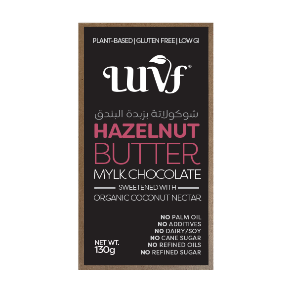 LUVF, Hazelnut Butter Filled Chocolate (130g)