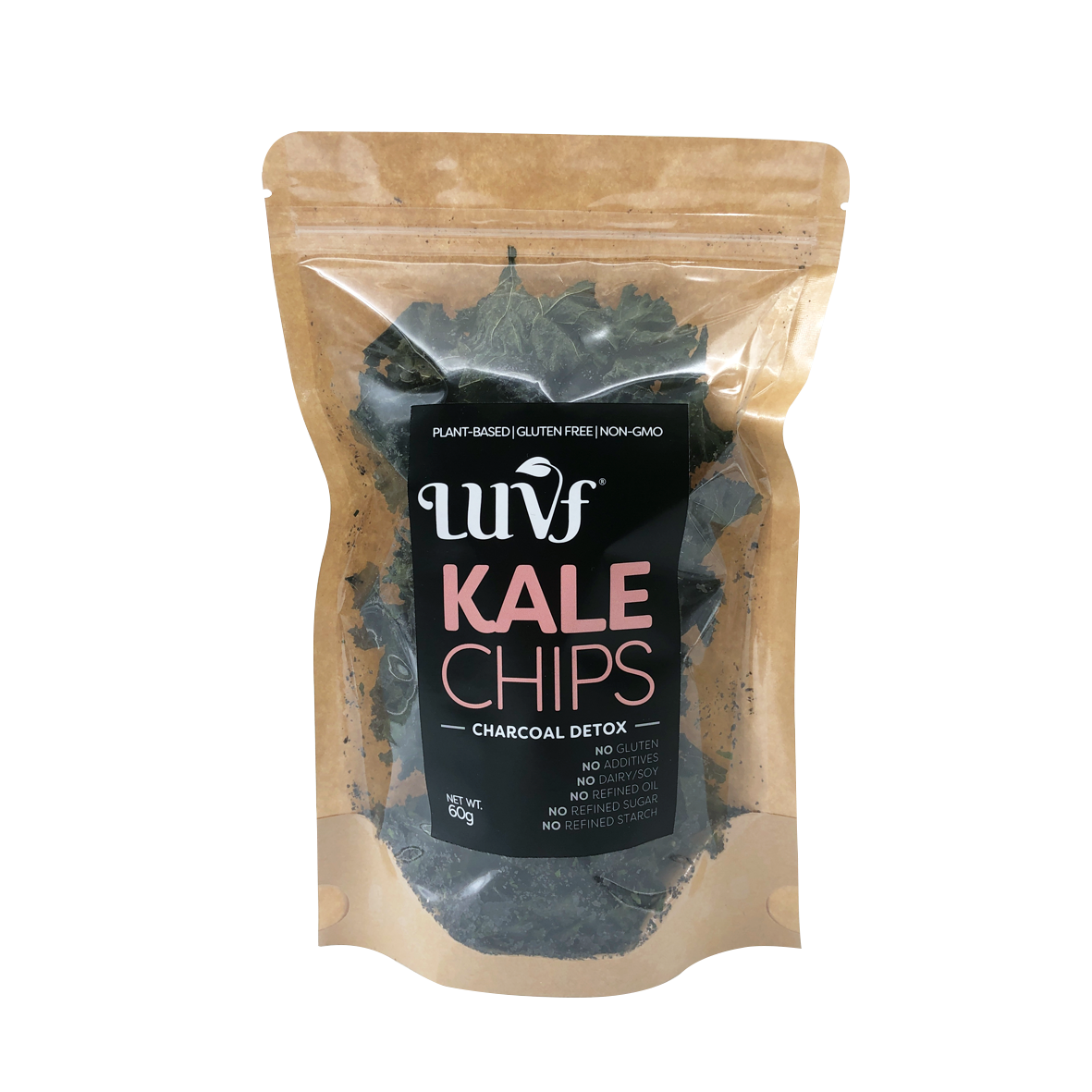 Kale Chips with Activated Charcoal