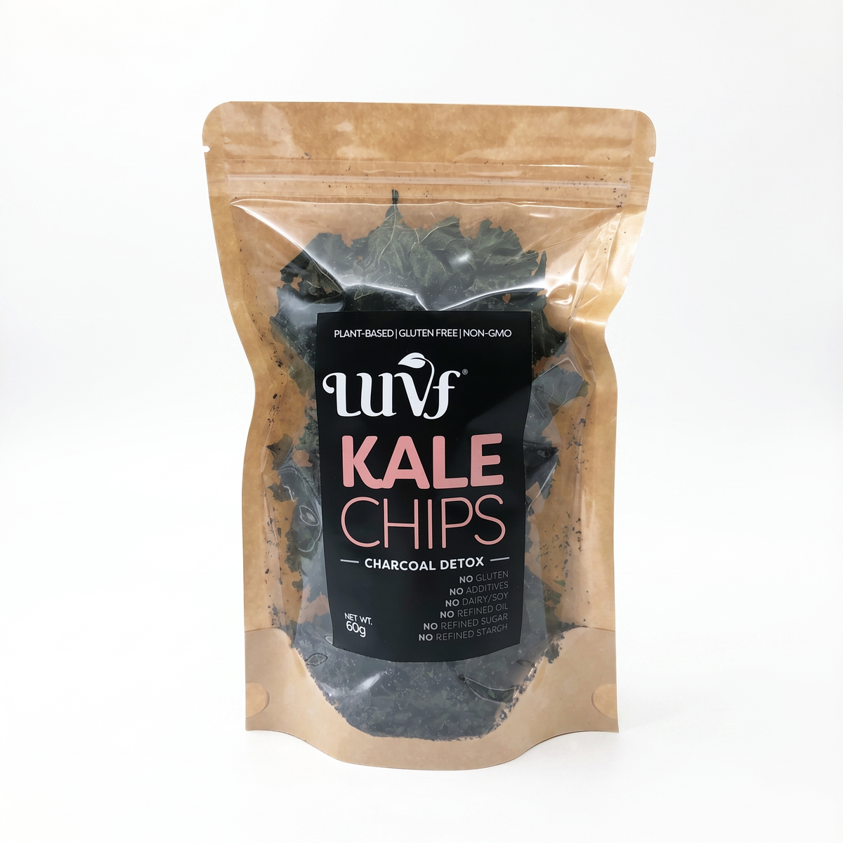 Kale Chips with Activated Charcoal