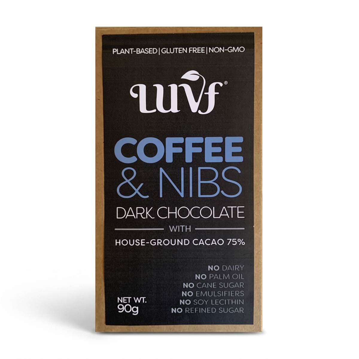 LUVF, Coffee & Nibs Dark Chocolate