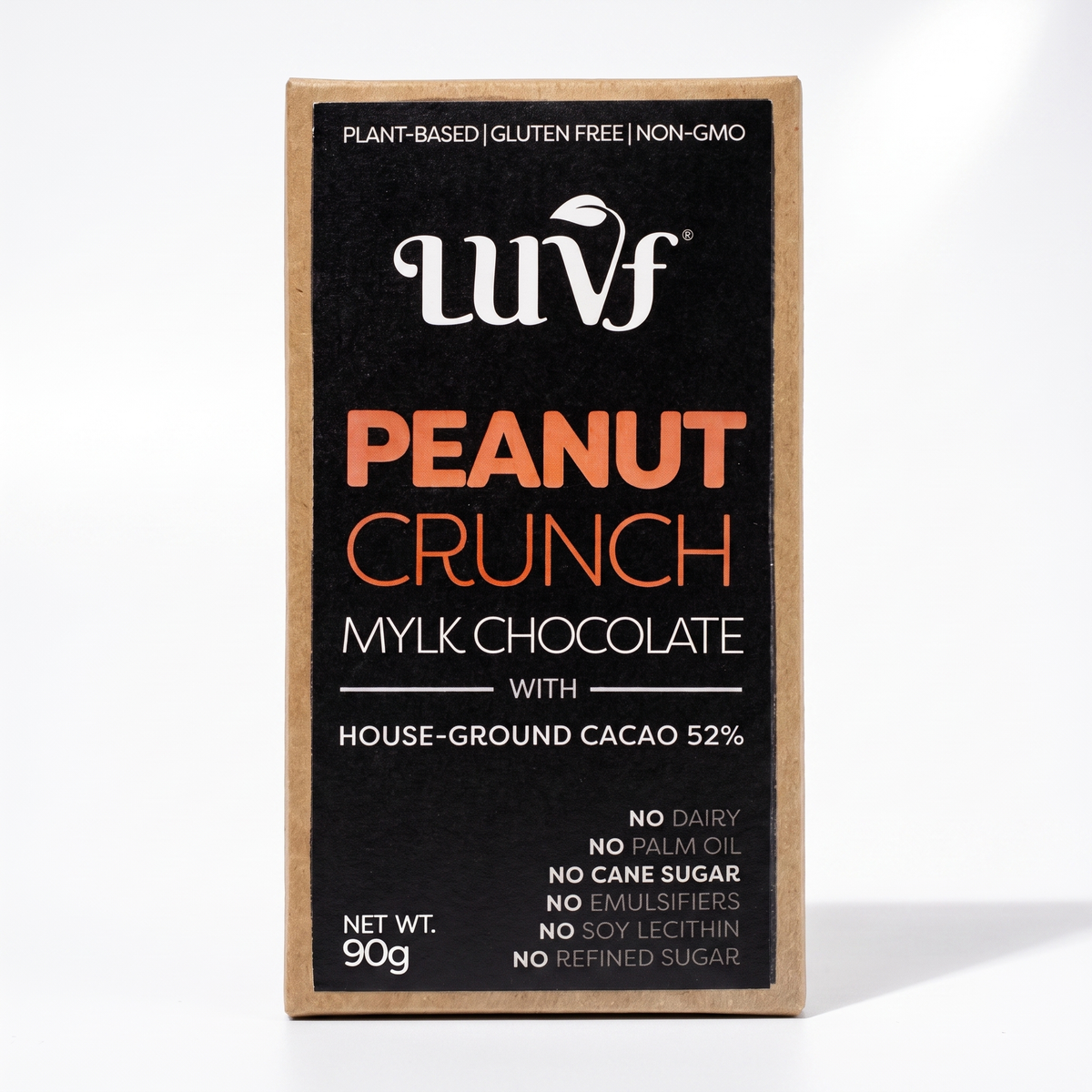 LUVF, Peanut Crunch Dairy-Free Mylk Chocolate