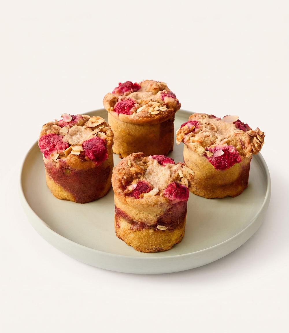 Raspberry Marzipan Muffins (4-Pack)