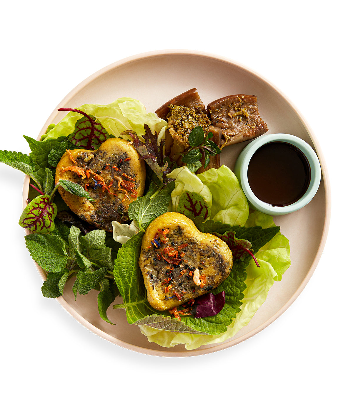 Vegan Okonomiyaki-Inspired Heart-Shaped Frittata Wraps