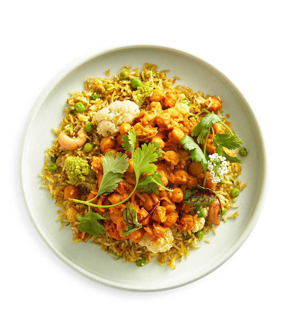 Royal Vegan Chickpea Curry Biryani